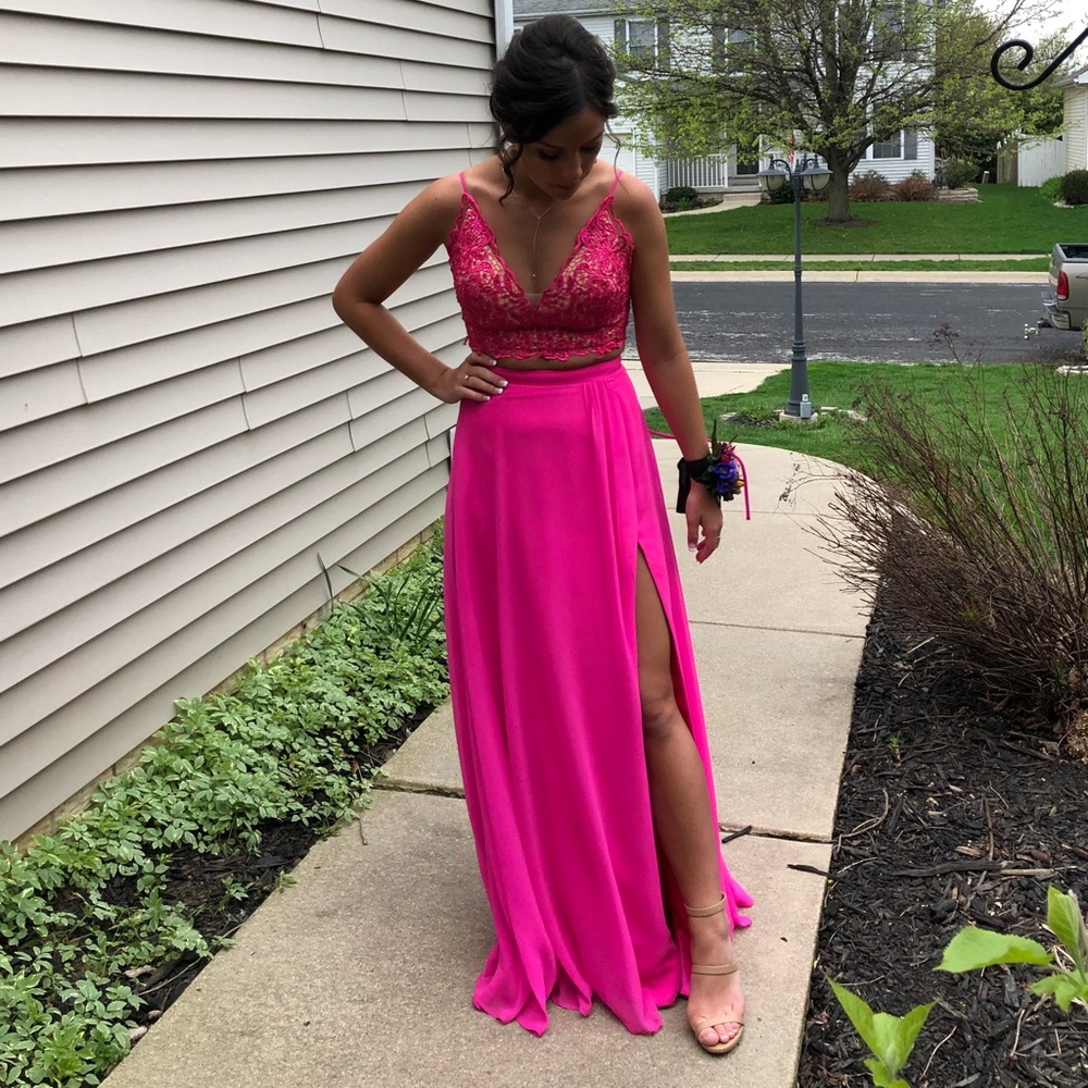 Faviana Pink Prom Dress